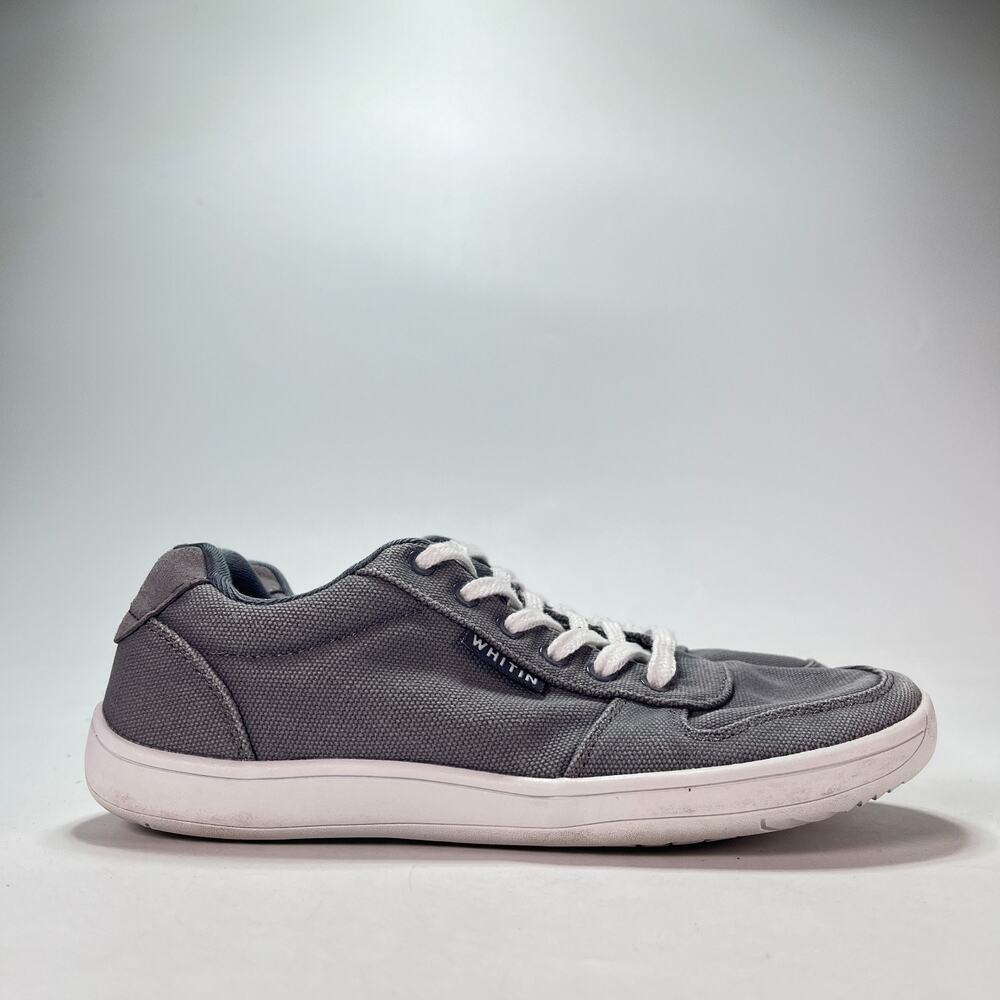 WHITIN Grey Canvas Casual Wide Barefoot Sneakers W882 Women's Size US 8.5 EU 39